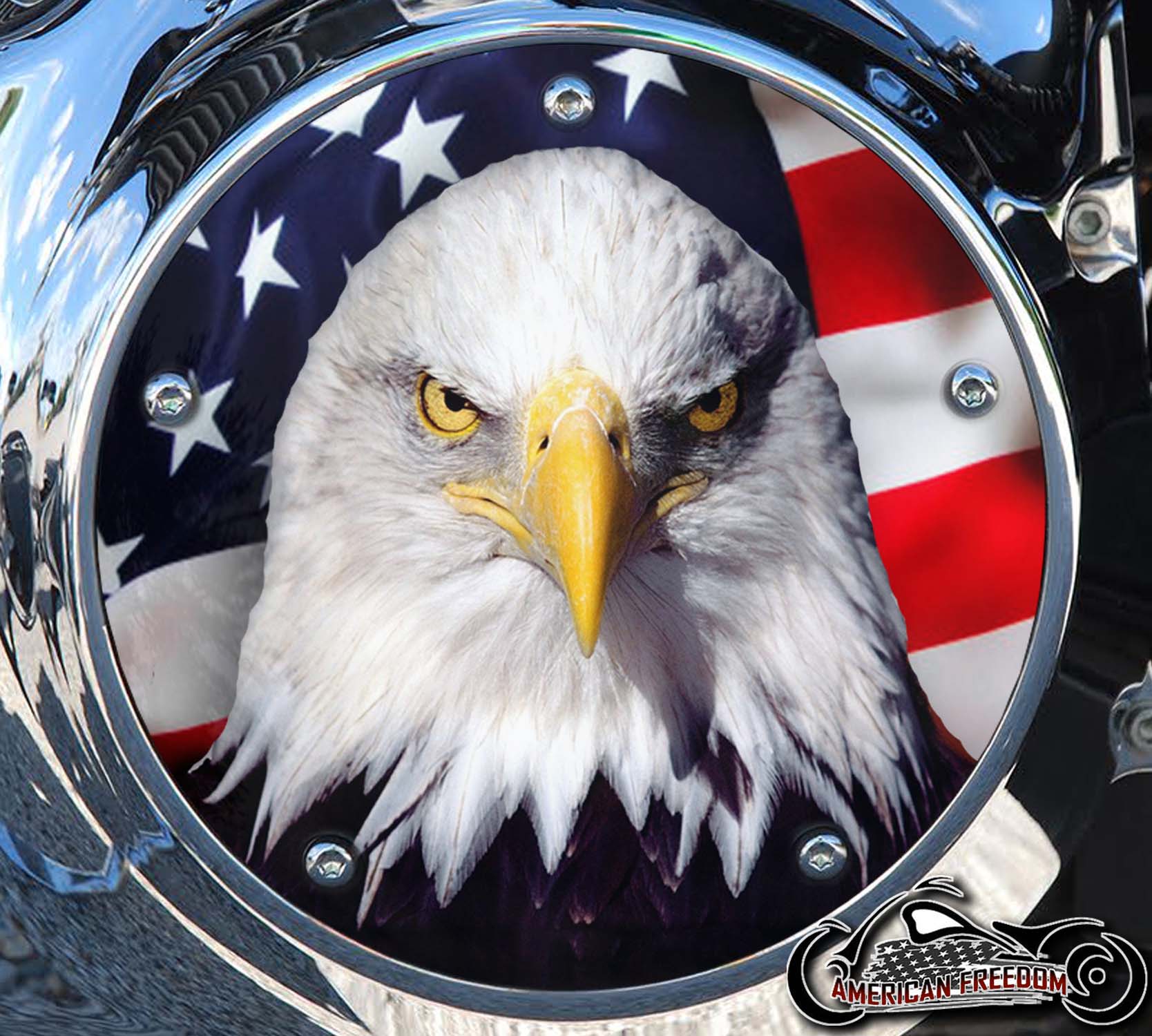 Custom Derby Cover - Patriotic Eagle Flag